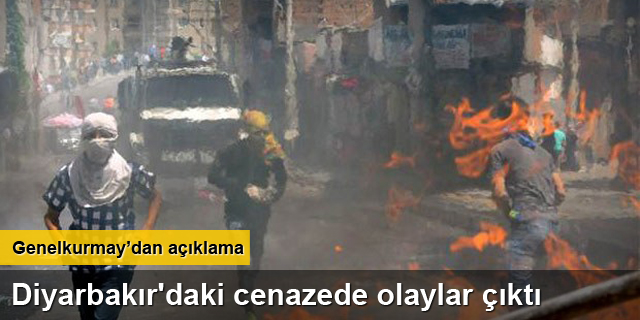 Diyarbakır'daki cenazede olaylar çıktı