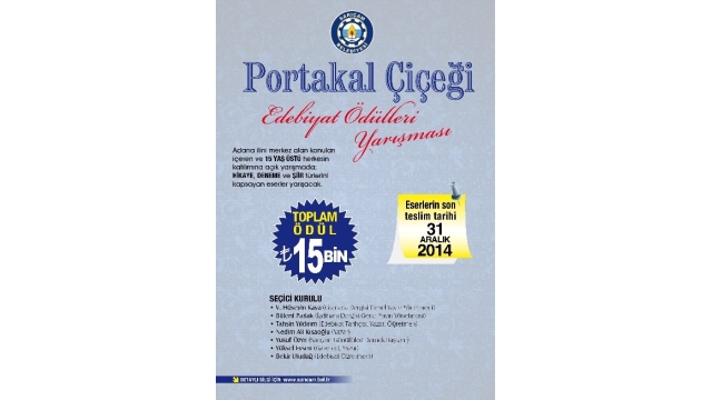Sarıçam Belediyesi Portakal Çiçeği Edebiyat Ödülleri Yarışması