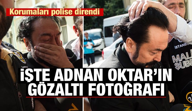 Adnan Oktar'ın gözaltındaki ilk fotoğrafı