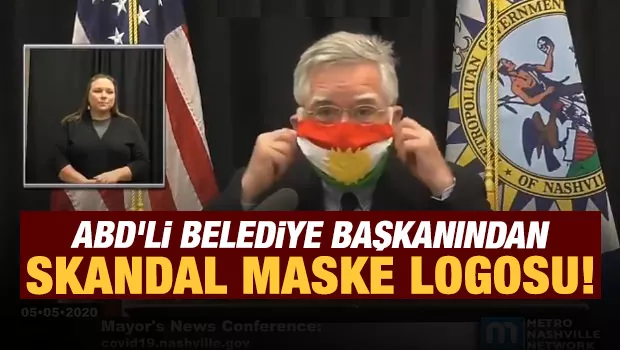 ABD'li belediye başkanından skandal maske logosu!