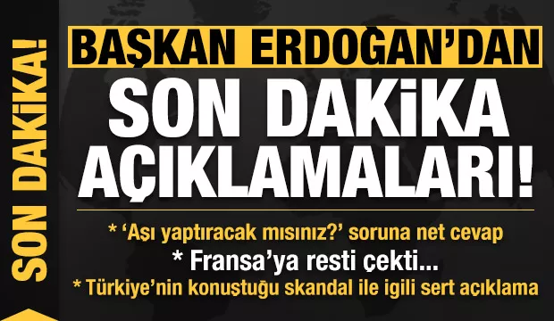 Erdoğan'dan 'aşı olacak mısınız?' soruna net cevap!