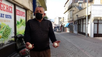 Kozan'da tarihi çarşıda "yumurta" paniği